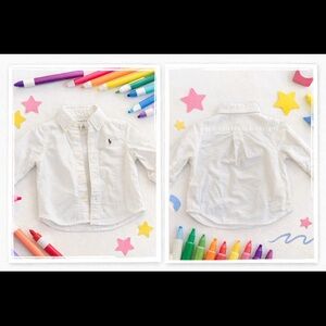 Polo Ralph Lauren White Button-Down Shirt – 9 Months